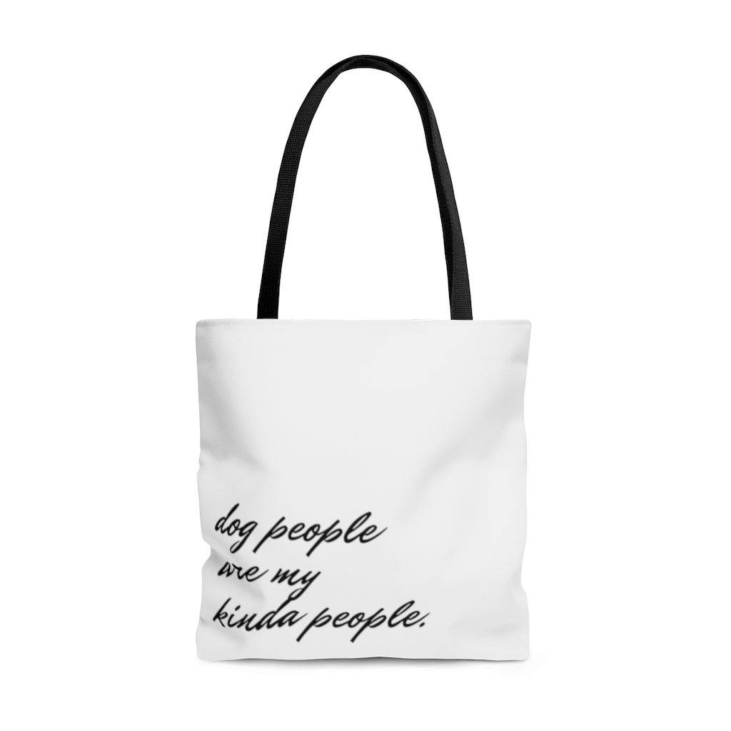 Canvas Tote Bag  Reusable Shopping Bag - Dog People Are Cool