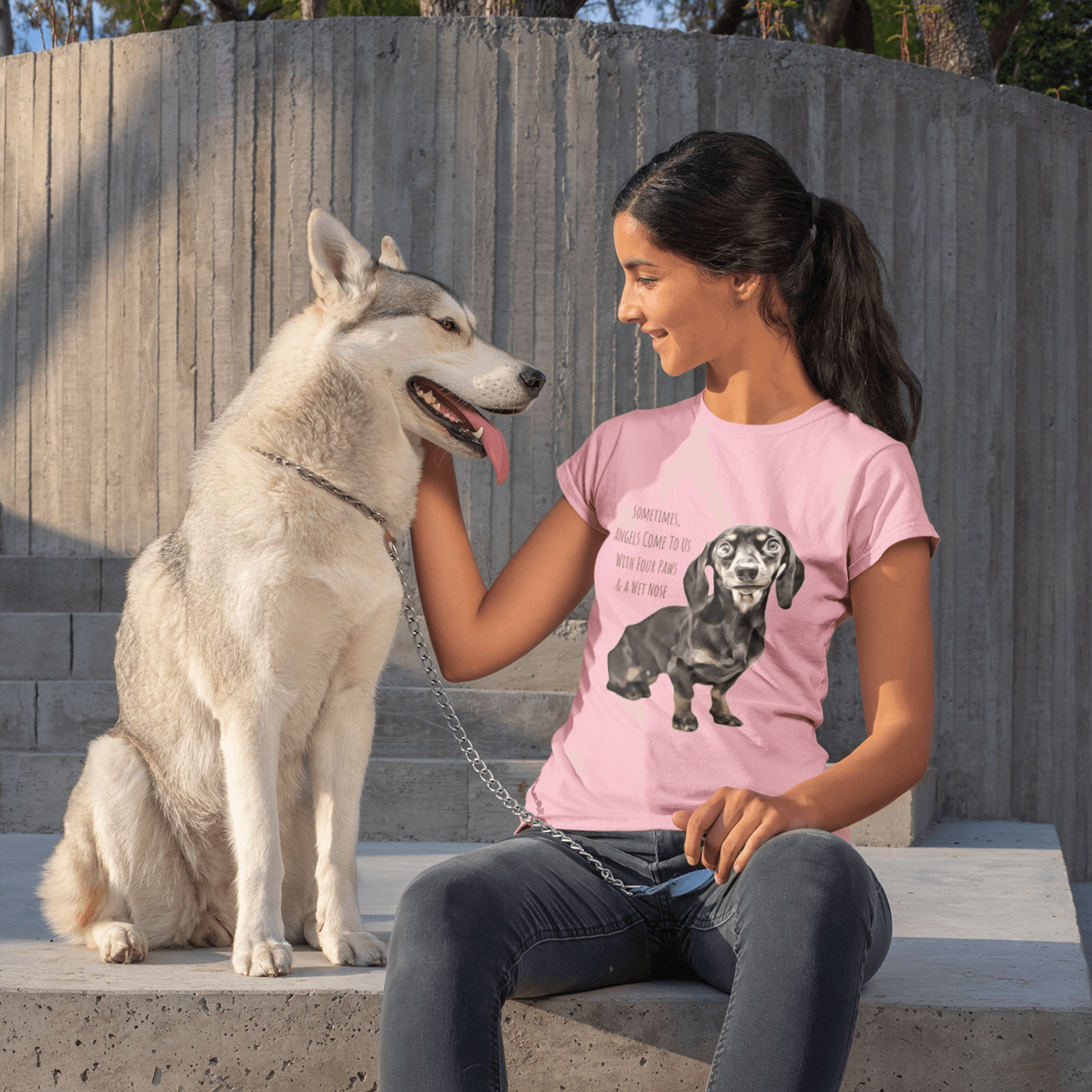 Sometimes, Angels Come With Four Paws & A Wet Nose (Unisex Tee) - DoggoAppreciation