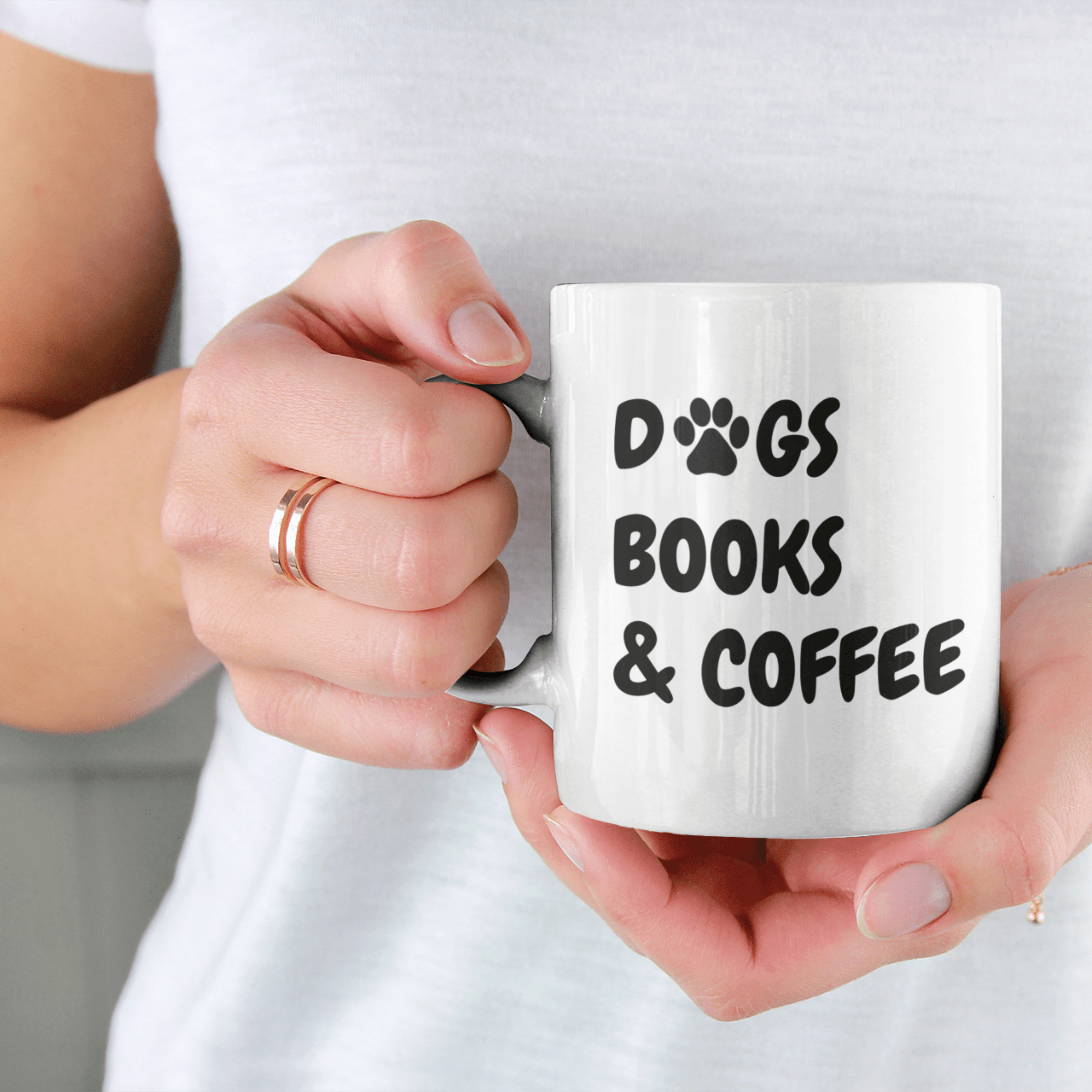 Dogs Books & Coffee Mug - DoggoAppreciation