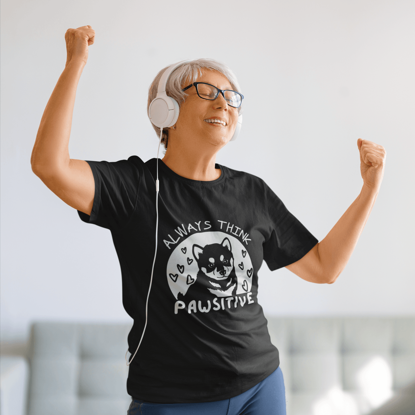 Always Think Pawsitive (Unisex Tee) - DoggoAppreciation