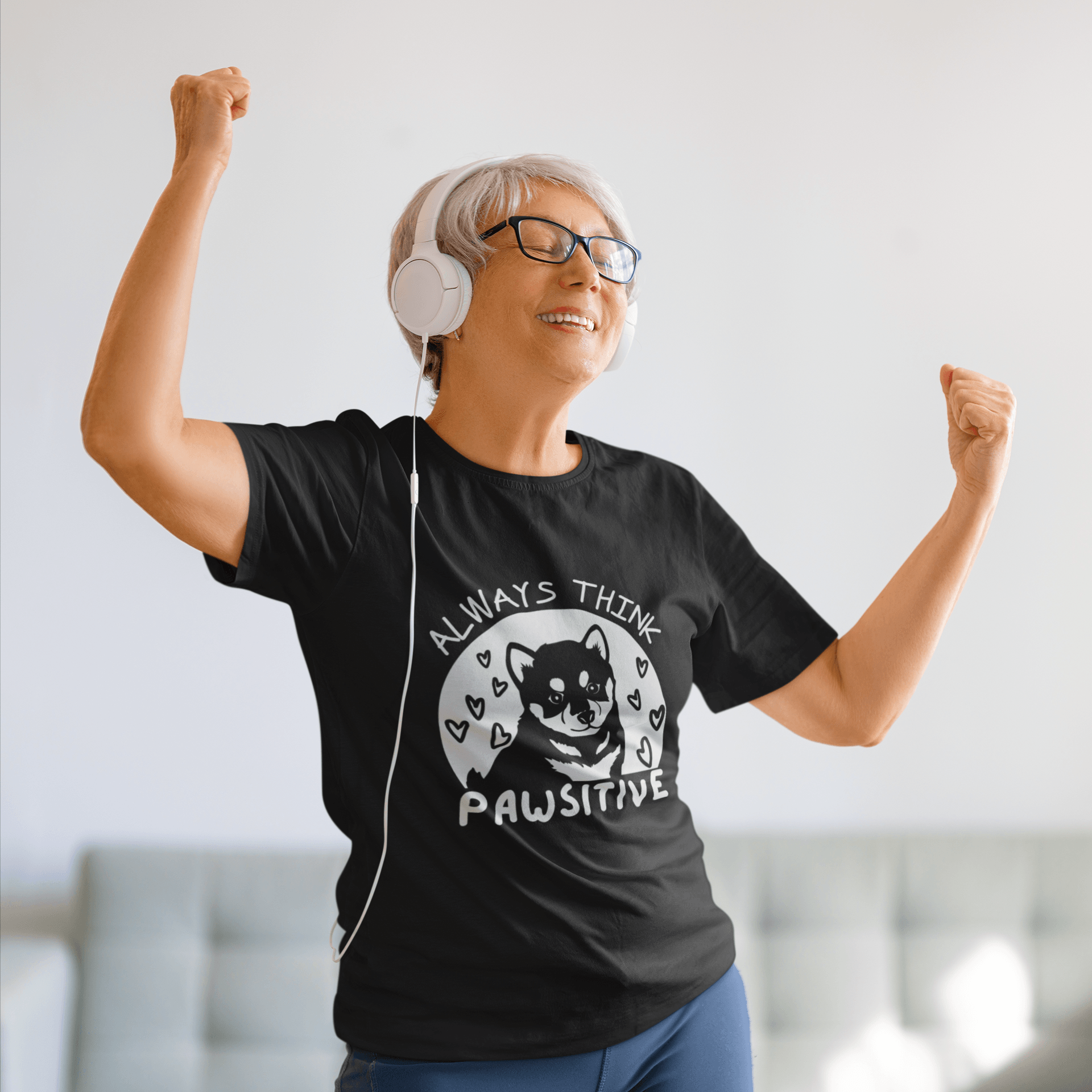 Always Think Pawsitive (Unisex Tee) - DoggoAppreciation